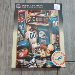 Miami Dolphins - Locker Room 500 Piece‎ Jigsaw Puzzle New MasterPieces 15"x21"